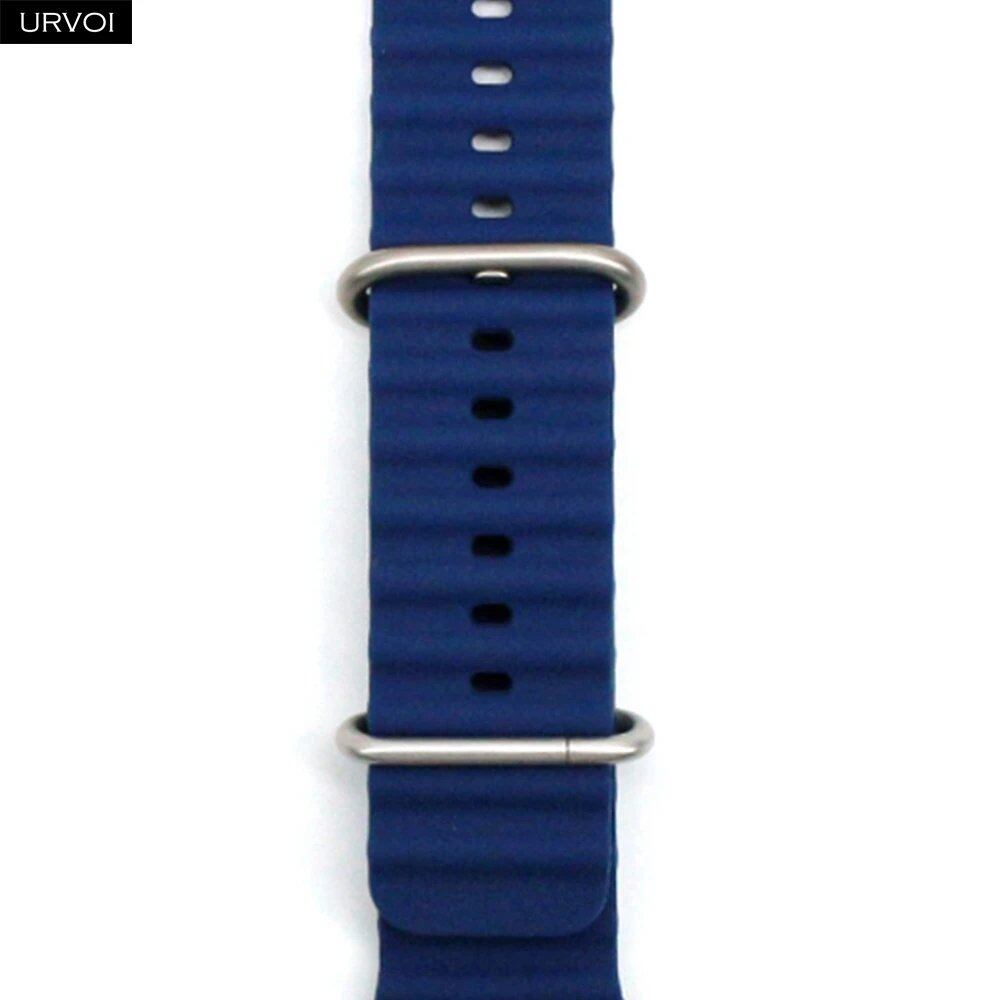 URVOI アップルウォッチ Ultra 2 対応 バンド シリーズ 10/9/8/7/6/SE/5/4/3/2/1 用 シリコーンストラップ iWatch スポーツ オーシャンバンド 42mm/44mm/45mm/46mm/49mm サイズ:Apple Watch対応;バンドカラー:;バンド幅:42mm 44mm 45mm 49mm 並行輸入品