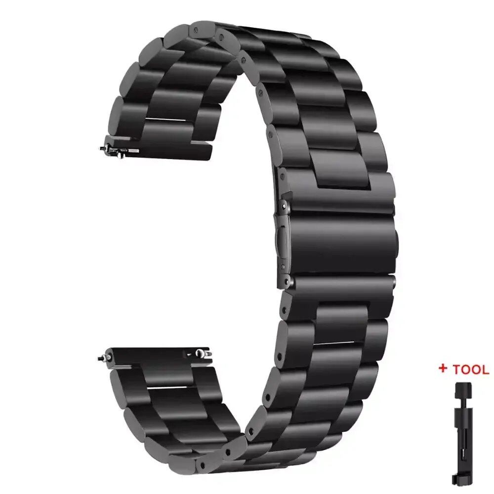 22mm Stainless Steel Strap for Redmi Watch 3 Active - Replacement Metal Bracelet for Xiaomi Redmi 3 Active, Band Color: e, Band Width: Parallel Import