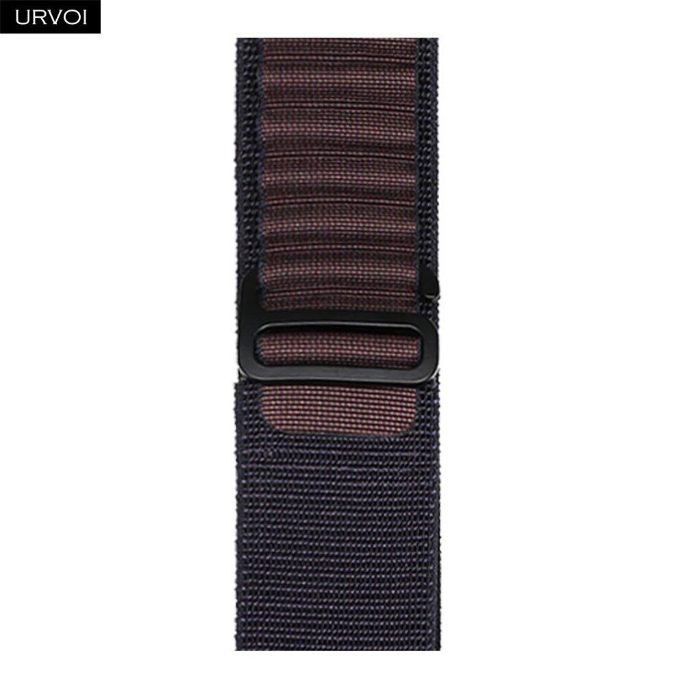URVOI Apple Watch Ultra 2 Band, Compatible with Series 10/9/8/7/6/SE, Alpine Loop Black, G-Hook Closure, Polyester Woven Cord, Compatible with iWatch 49mm, Band Colors: 44mm, 45mm, 46mm, 49mm, Parallel Import