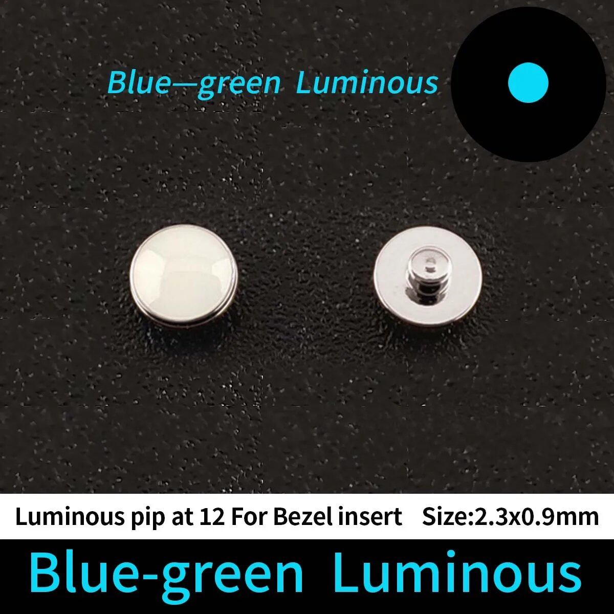 Green and Blue Luminous Spot for 12 o'clock Ceramic Bezel Insert; Ships from: Parallel Import