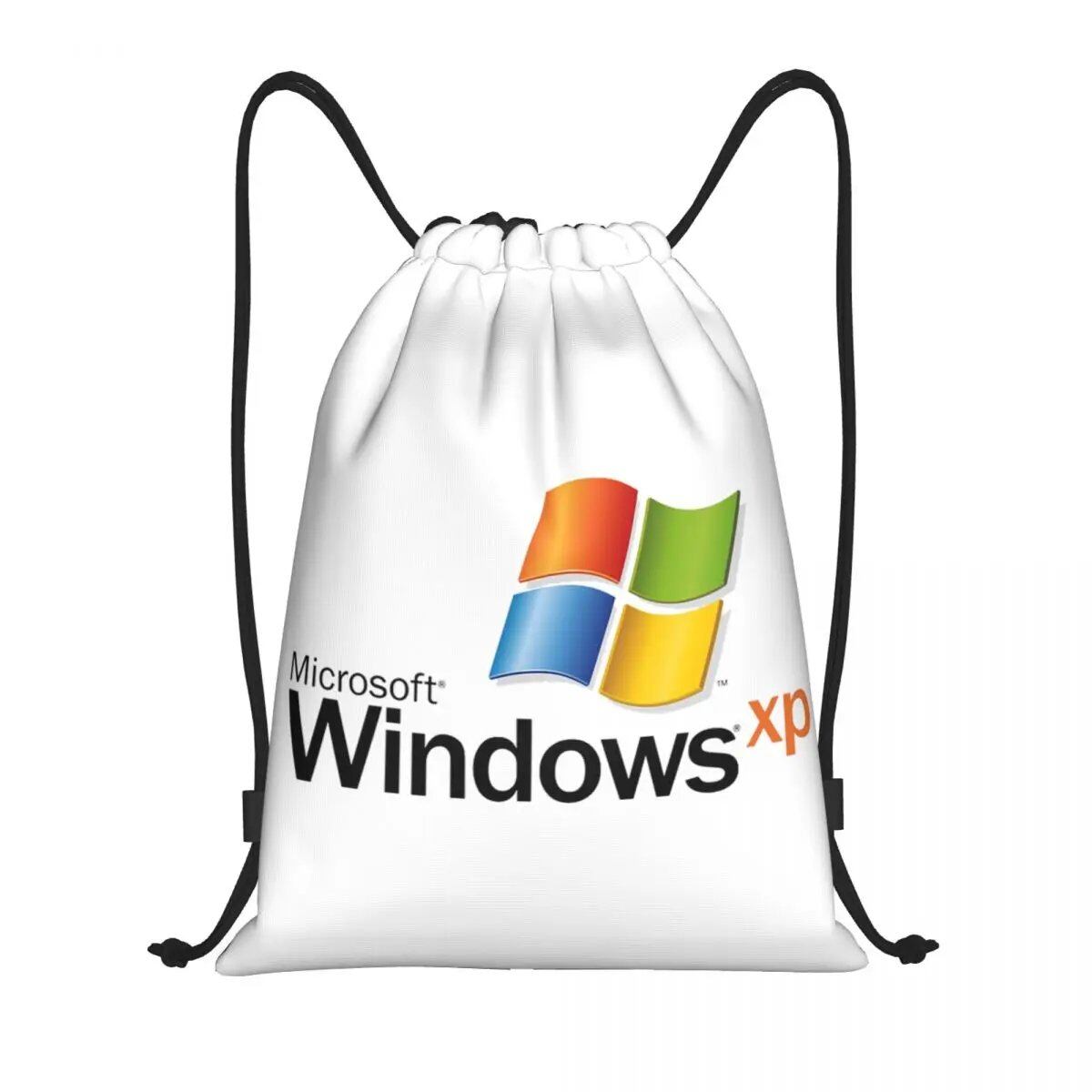Windows XP コラージュ バックパック 多機能 ポータブル ドローストリング バンドルポケット スポーツバッグ 旅行 通学用 ブックバッグ サイズ: 並行輸入品