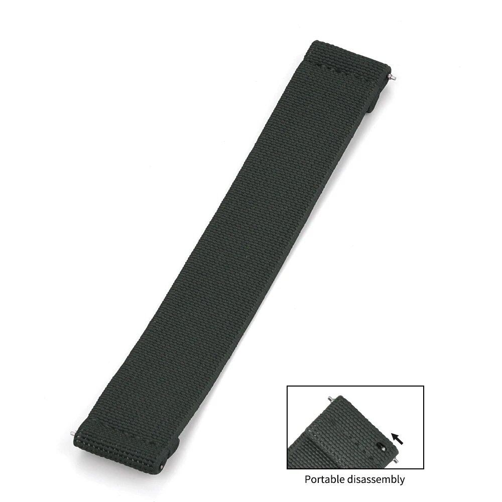 13cm Pale Blue Premium Grade Hook and Loop Adhesive Watch Band, 18/19/20/21/22mm Nylon Replacement Watch Strap, Band Color: mm, Parallel Import