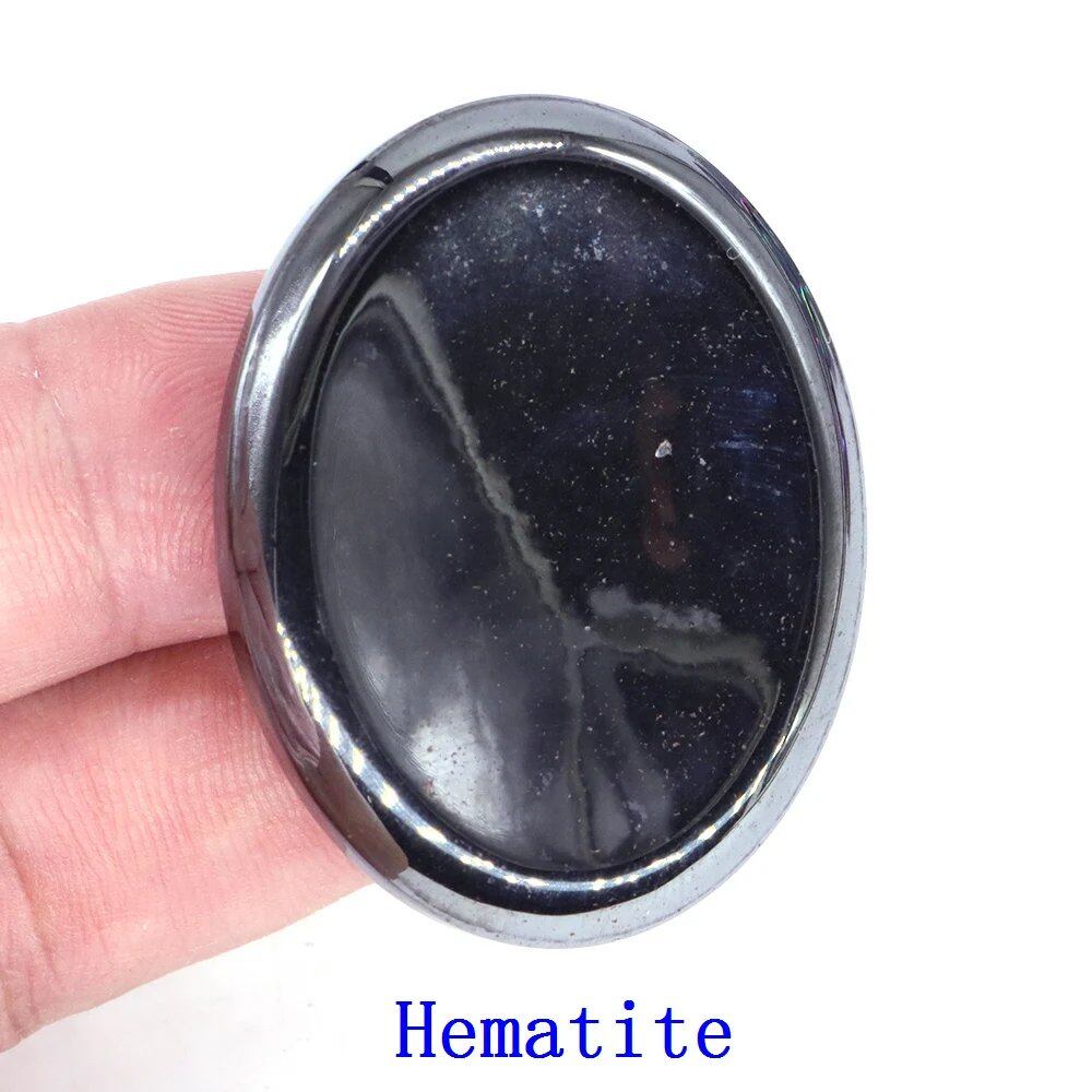 35x45mm Thumb Worry Stone (Stress Relief Stone for Thumb) Oval Massage Quartz Healing Crystal Chakra Energy Therapy Meditation Spiritual Natural Gemstone Decoration Size: Parallel Import