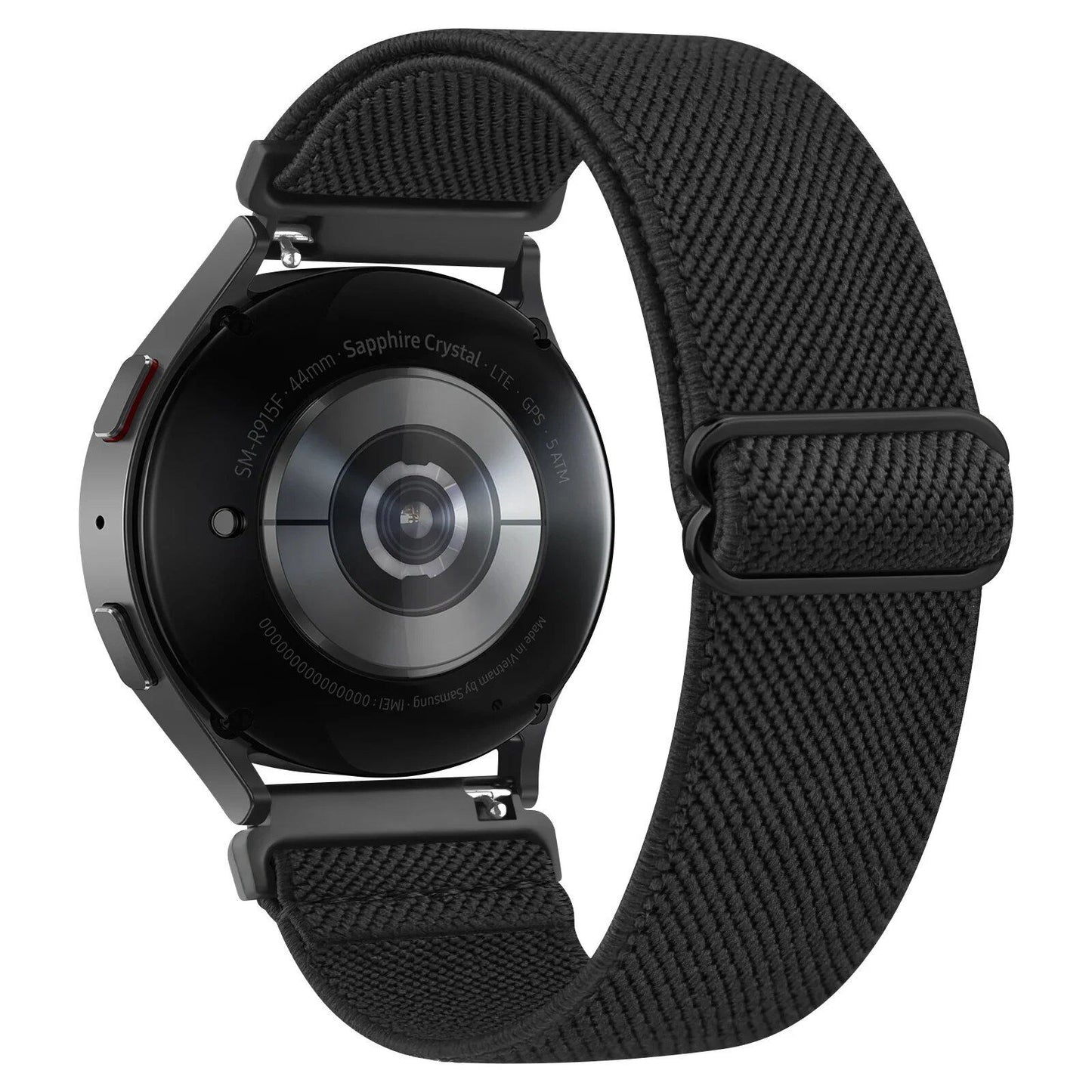 Stretchable Nylon Strap for Samsung Galaxy Watch 7/6/5/4/4 Classic/5 Pro/6 Classic/Active 2/Watch 3 (40mm/44mm/42mm/46mm/47mm/41mm) Band Color: 20mm Band Width (Parallel Import)