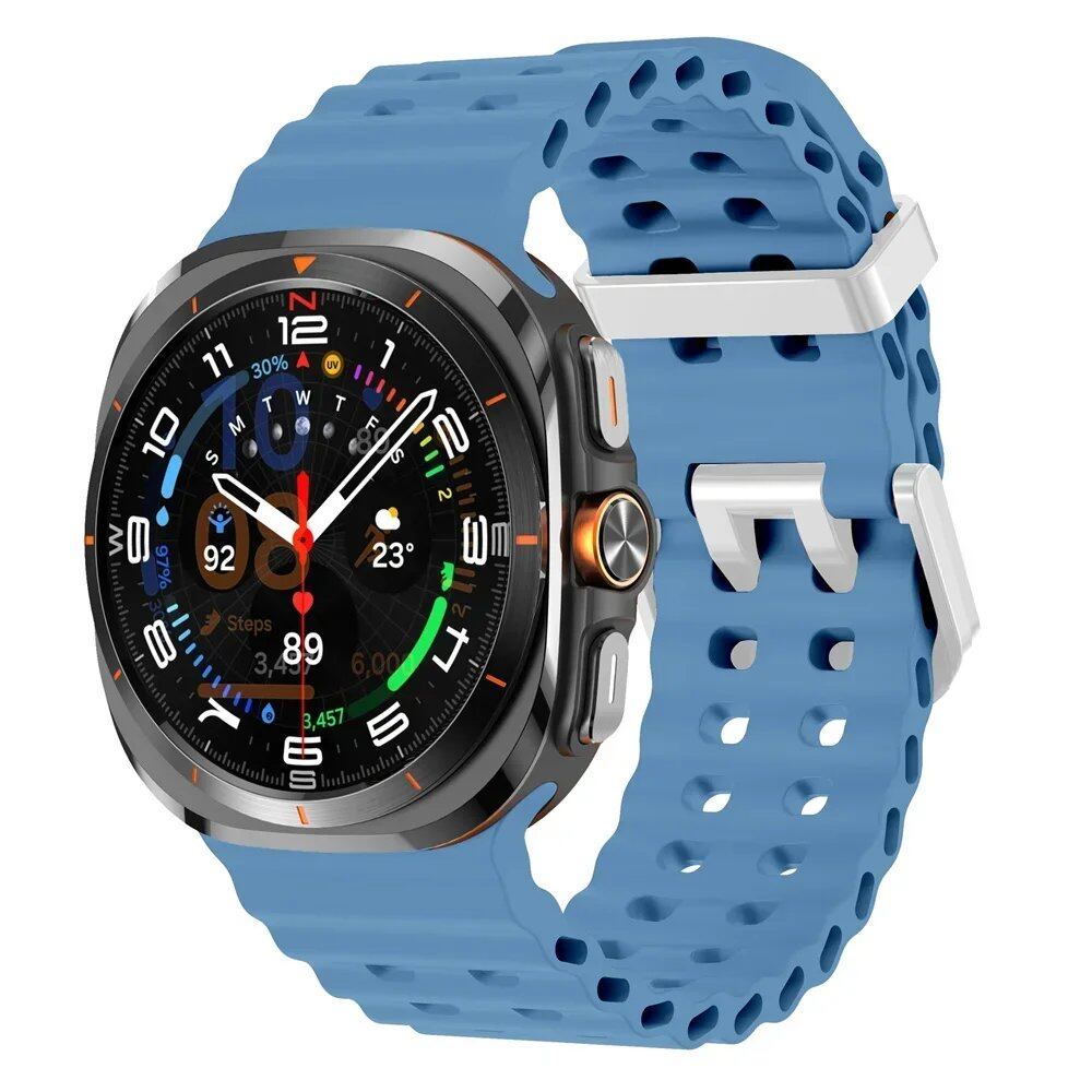 Galaxy Watch Ultra Marine Band, Silicone Sport Bracelet, Genuine Samsung Galaxy Watch 7 Ultra 47mm Strap, Band Color: ; Band Width: Galaxy Watch Ultra, Parallel Import