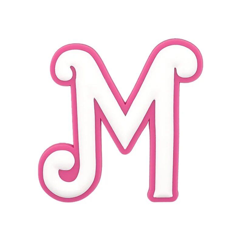1/26 Scale PVC Pink Greek Alphabet A-Z Charm for Beach Bags, Women's Handbags, and Travel Bags (Pinky Girls) - Parallel Import