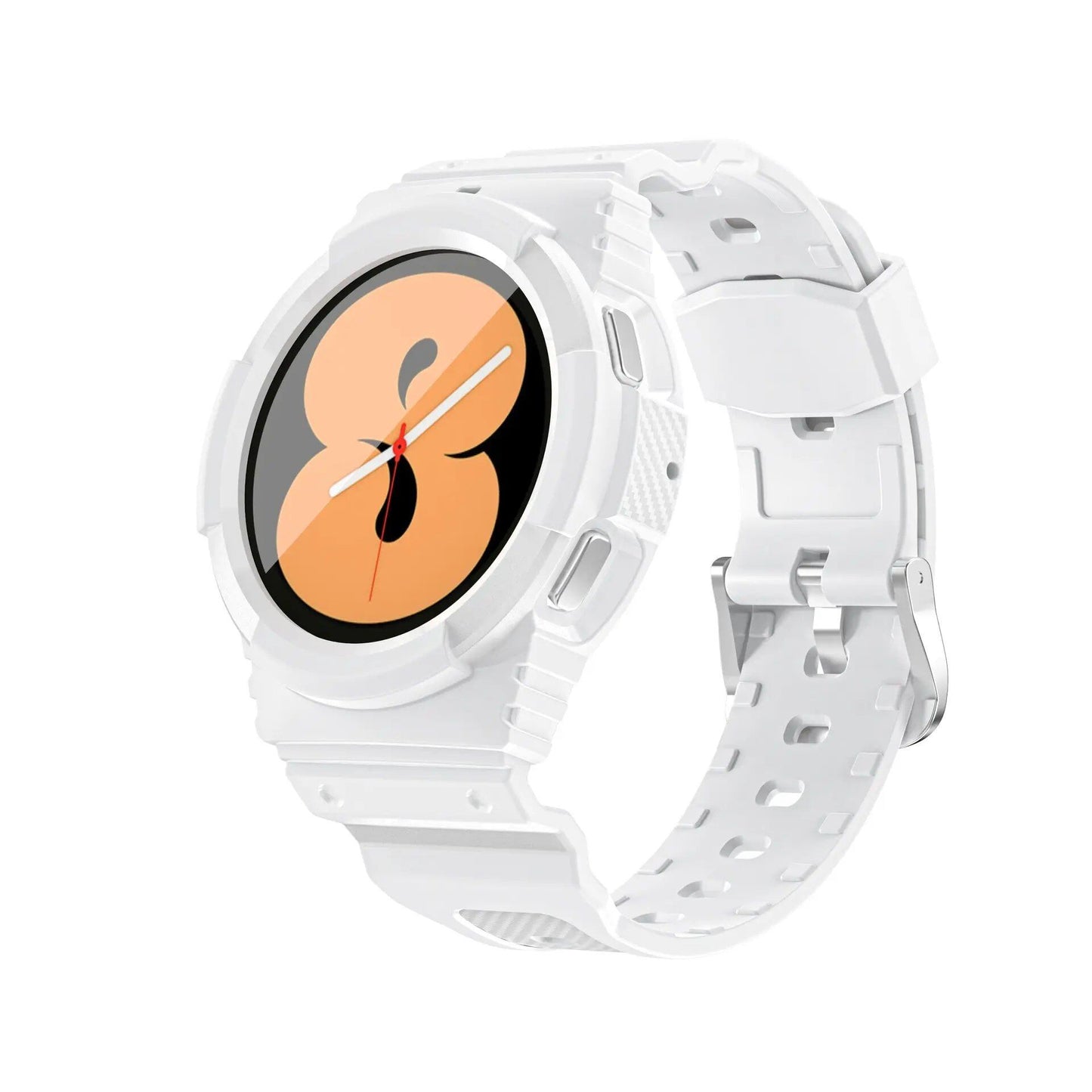 Carbon Fiber Band + TPU Reinforced Case for Samsung Galaxy Watch 4 (44mm, 40mm) and Galaxy Watch 4 Classic (46mm, 42mm). Compatible with straps. Band Color: mm. Parallel Import.