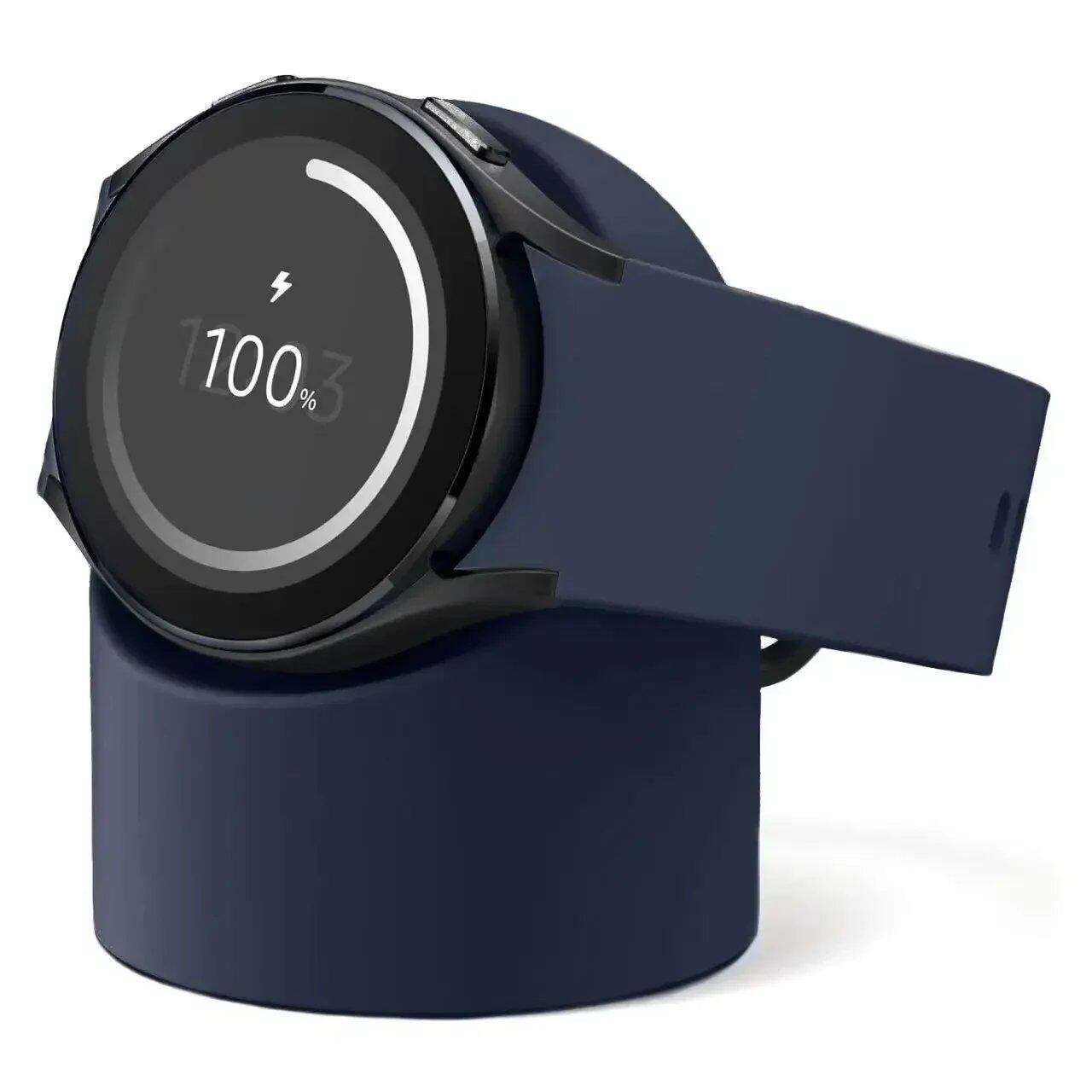 Silicone Charging Stand and Storage Stand for Samsung Galaxy Watch 7/6/5/4 (40mm, 44mm, 5 Pro, 45mm, Watch 4 Classic, 47mm, 46mm, 43mm, 42mm) Band Color: Parallel Import