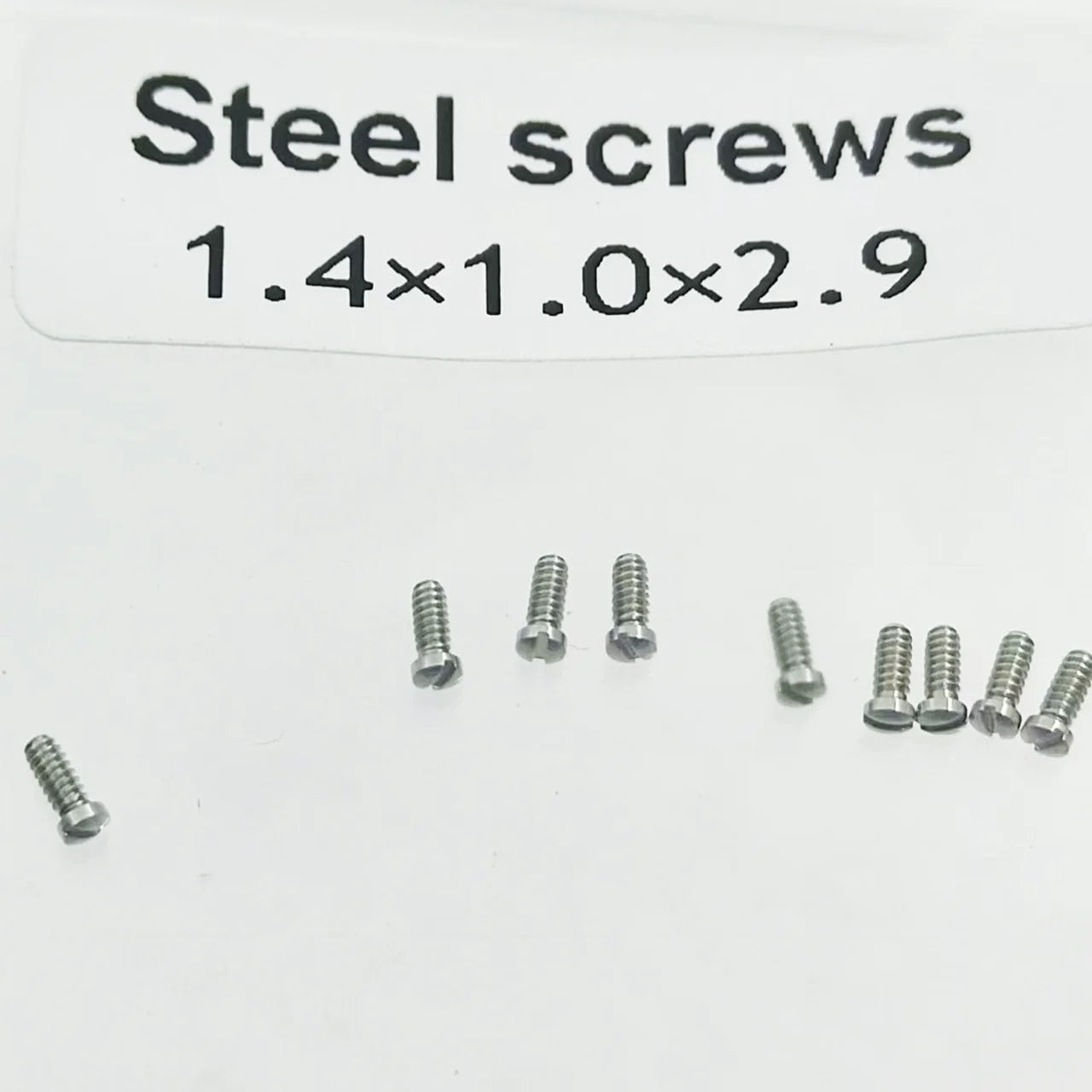 Watch Movement Accessories, All-Steel Back Screws, 1.4 x 1.0mm Series, Bottom Cover Flat Head Machine Screws, Color: 10 Pieces, Parallel Import