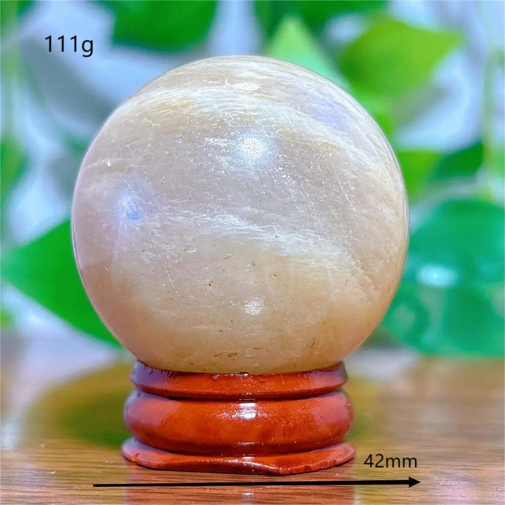 Moonstone Sphere Crystal, Natural Quartz Stone, Home Decor, Mineral, Reiki, Craft, Gift, Energy, Healing, Spiritual, Love, with Stand, Parallel Import