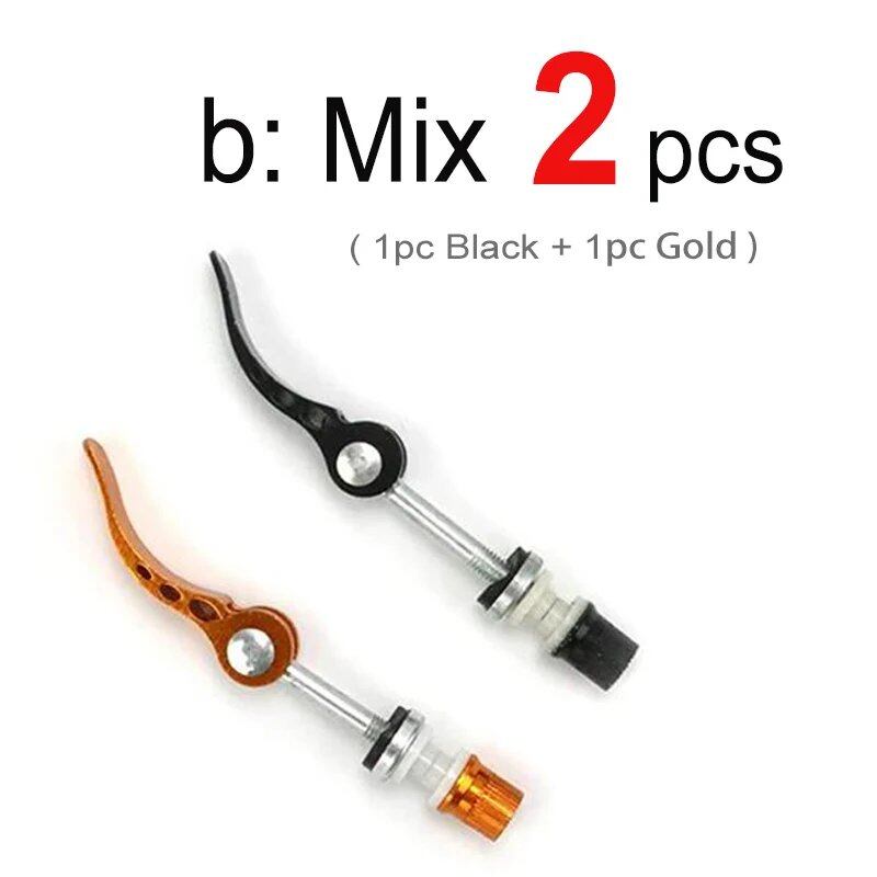 Pack of 1, 2, or 6 M6 x65mm Bicycle Quick Release Aluminum Seatpost Clamps for Road/MTB Saddles with Locking Nuts (Imported)