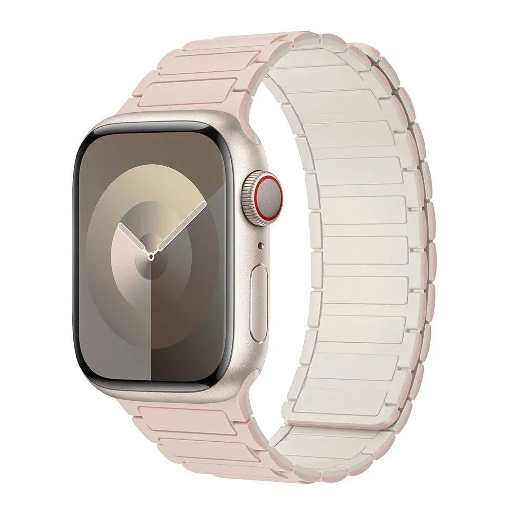 Magnetic Loop Band for Apple Watch, Compatible with 44mm, 40mm, 49mm, 45mm, 41mm, and 38mm Silicone Straps, Compatible with iWatch Series 9/8/7/6/5/4/3/SE/Ultra 2, Parallel Import