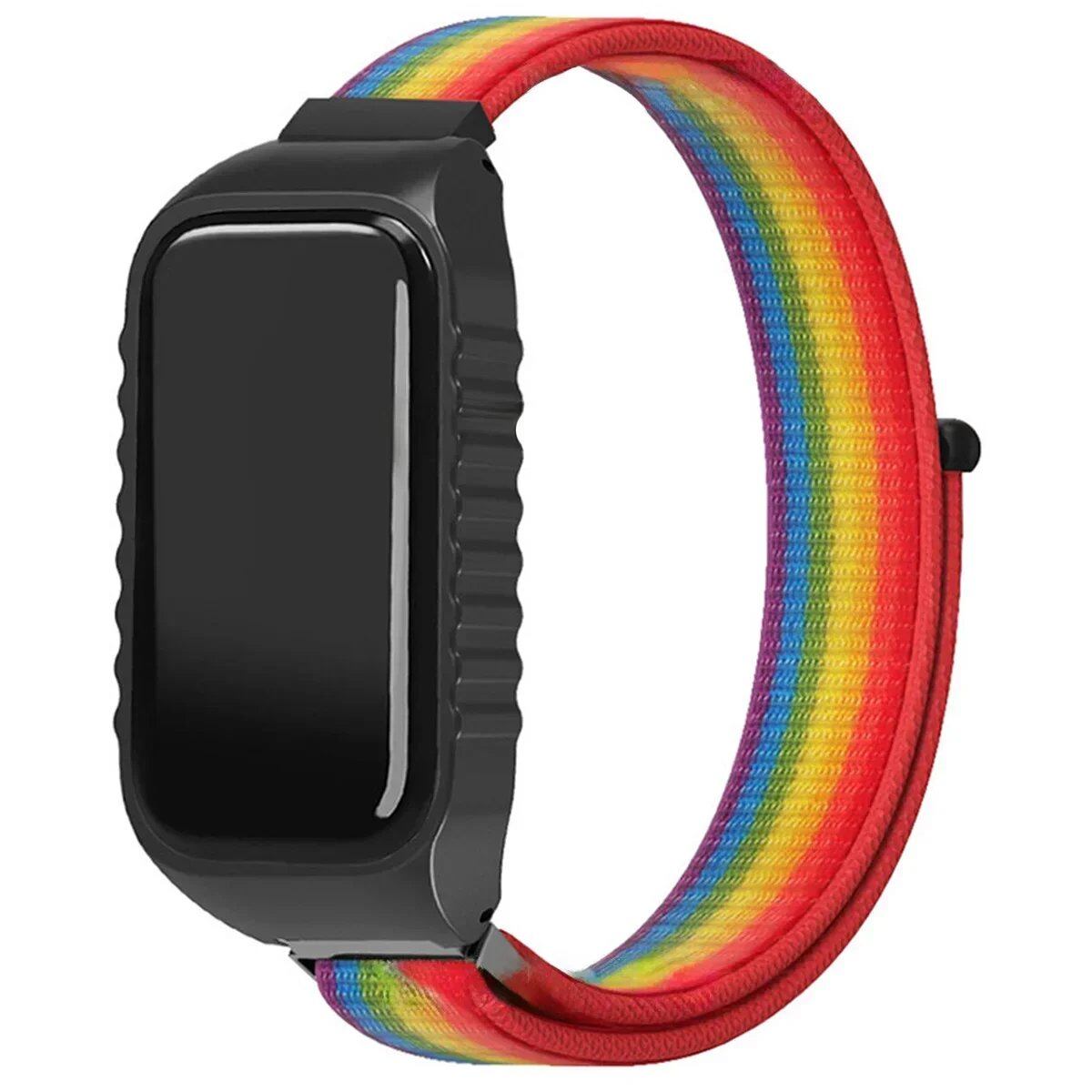 「Xiaomi Smart Band 8 Active 用 ナイロンループストラップ リストバンド 交換用ベルト アクセサリー」 バンドカラー: 並行輸入品