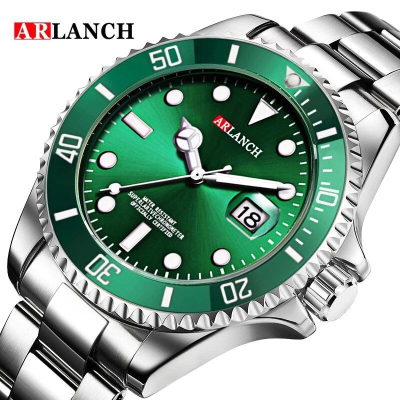40mm Classic Red and Blue Circle Diving Series Business Stainless Steel Watch with Magnifying Glass Calendar, Quartz Movement, Men's, Color: 305, Parallel Import