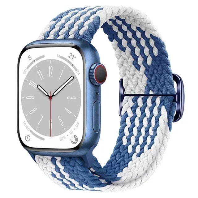 アップルウォッチUltra 2用ナイロンストラップ バンド 49mm 40mm 44mm 41mm 38mm 45mm対応 伸縮ブラidedループ ブレスレット iWatchシリーズ9/8/7/6/SE/5/4対応 バンドカラー:mm 並行輸入品