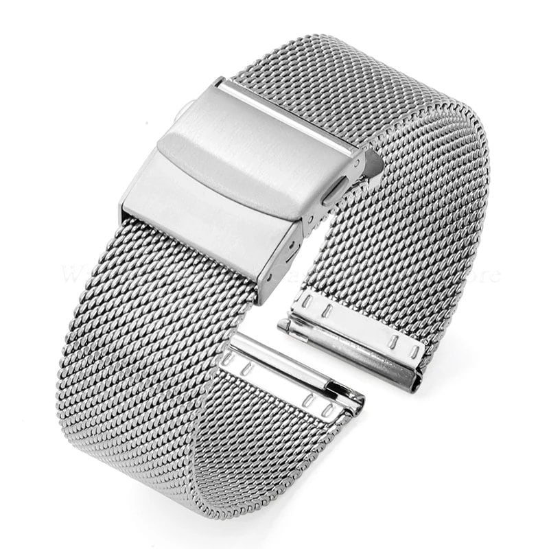 Universal Quick Release Watch Band, Stainless Steel, 0.6mm Milanese Strap, 12/14/16/18mm, 20mm, 22mm, 24mm, for Omega DW Straps, Band Color: mm, Parallel Import