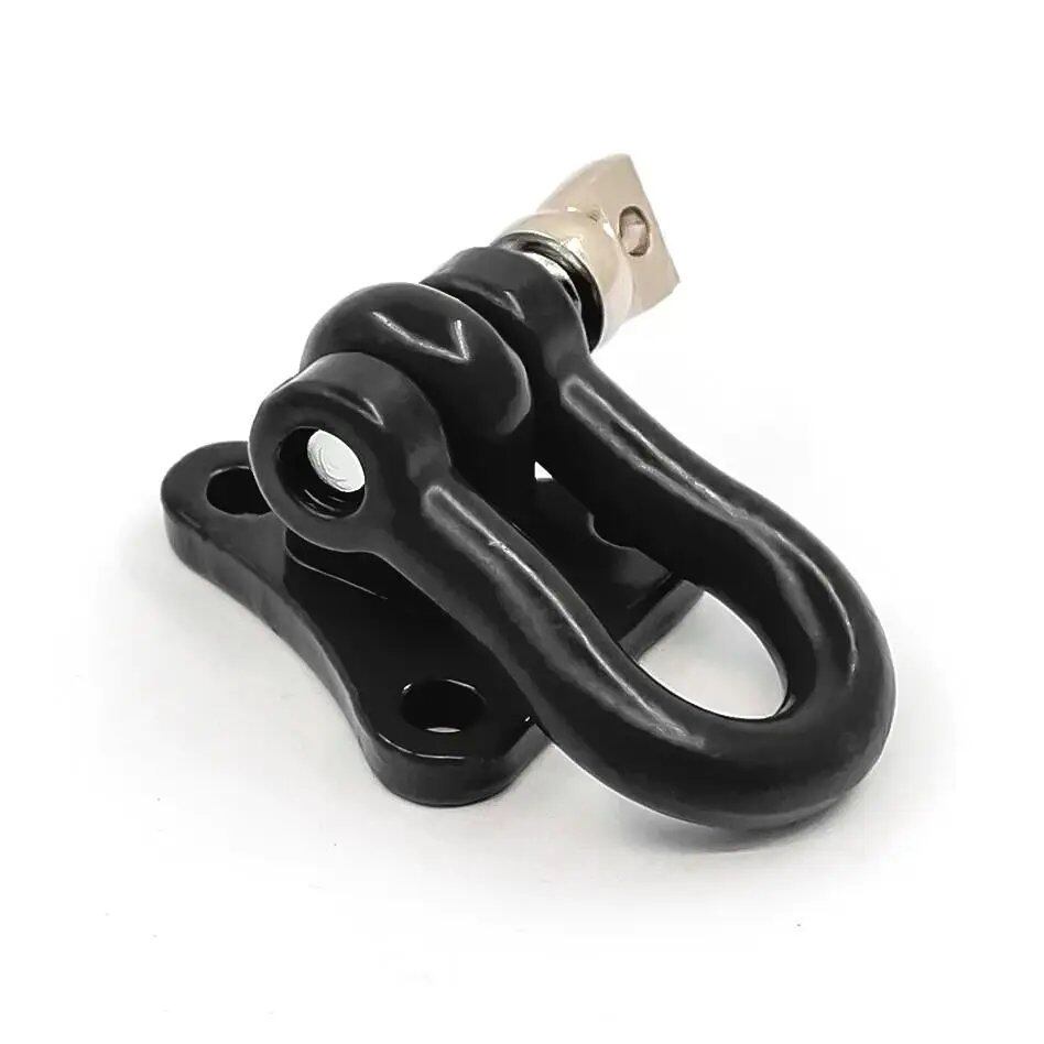 Metal Trailer Towing Buckle, Tow Shackle Hook Decoration for 1/10 Scale RC Rock Crawlers - Compatible with Axial SCX10, Traxxas TRX4, D90, and YIKONG D110 (Imported)