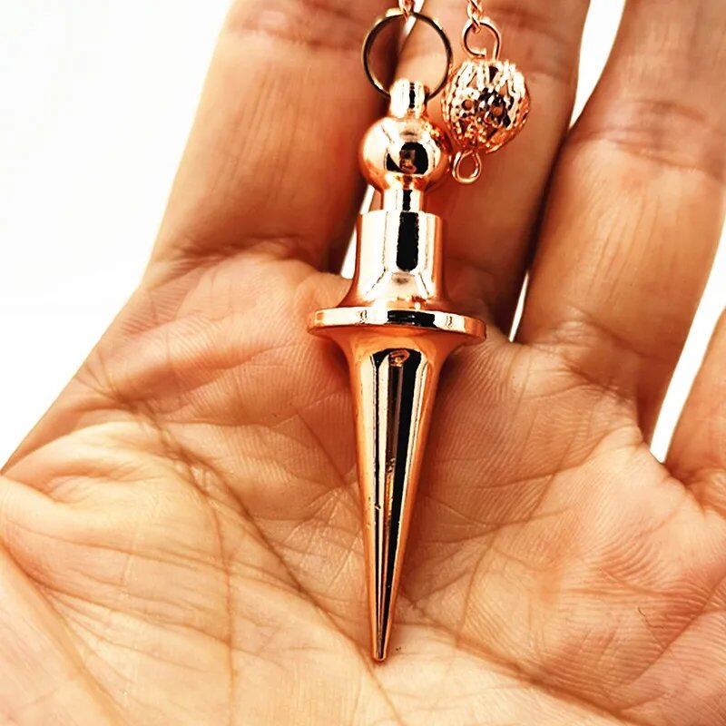 Metal Charm Pendulum for Dowsing, Divination, and Reiki Healing, Spiritual and Wiccan, Unisex, Screw Shape, Radiestia, Parallel Import