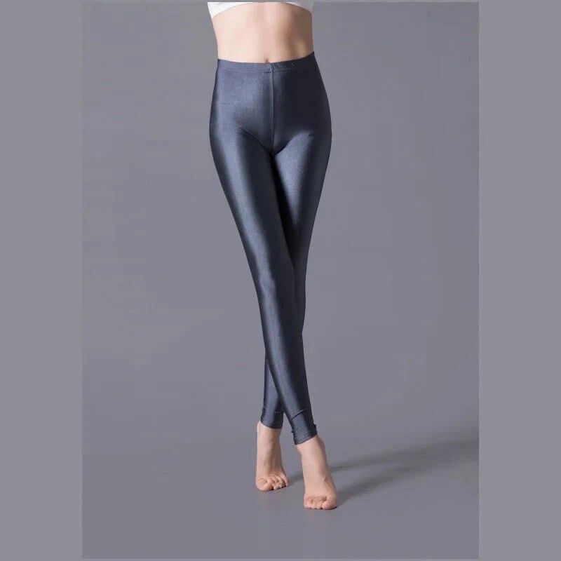 High-elastic skinny leggings, pencil pants, slimming, plus-size trousers, shiny yoga pants for women, sexy, skin-friendly, tight leggings, size: parallel import