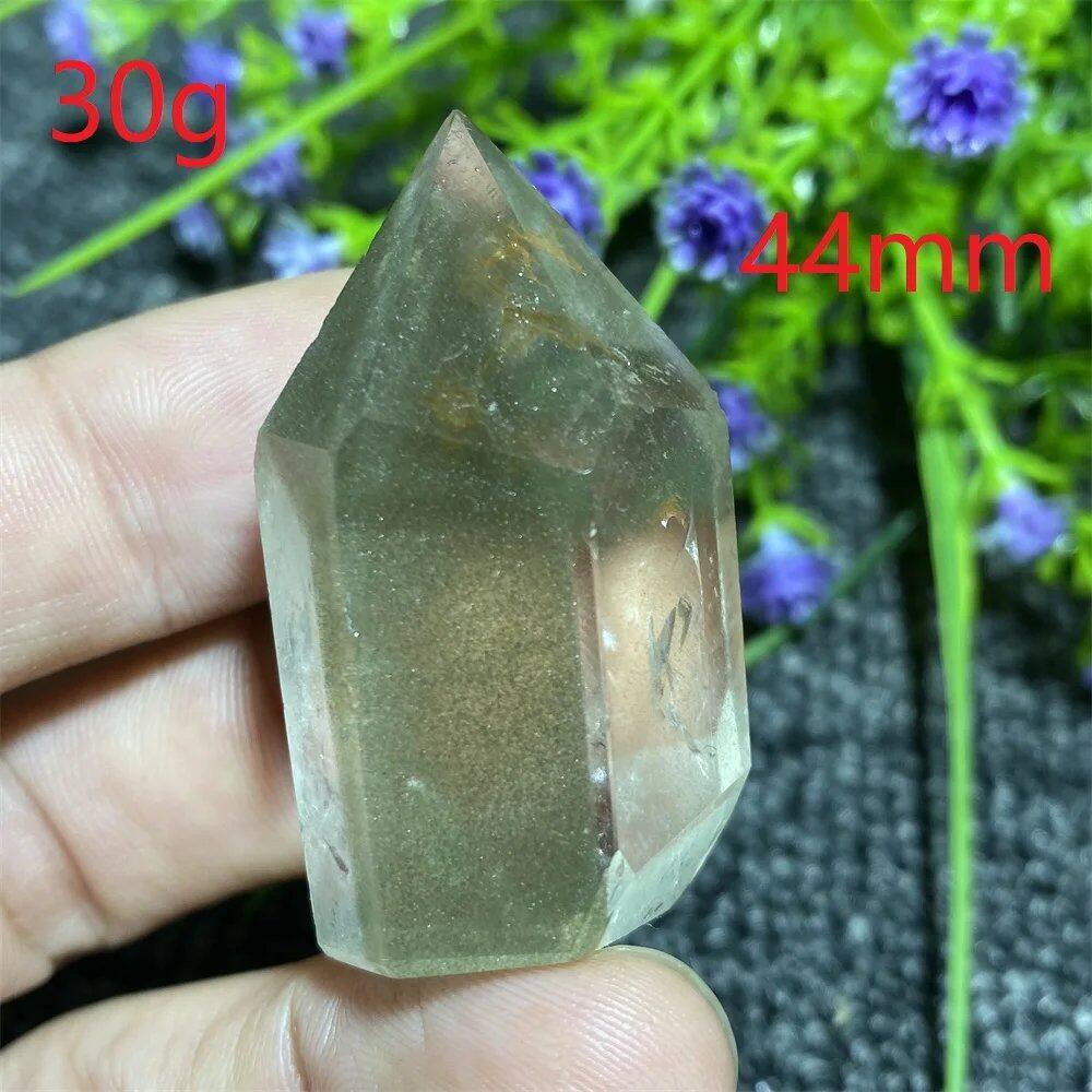 Natural Ghost Phantom Quartz Crystal Hexagonal Tower Obelisk, Spiritual Meditation, Reiki, Gift Stone, Home Decor, Parallel Import