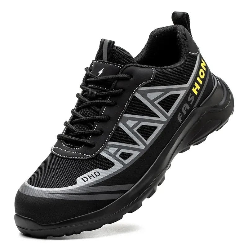 Men's Steel Toe Puncture-Resistant Safety Work Boots, Heavy-Duty, Protective, Color: Imported