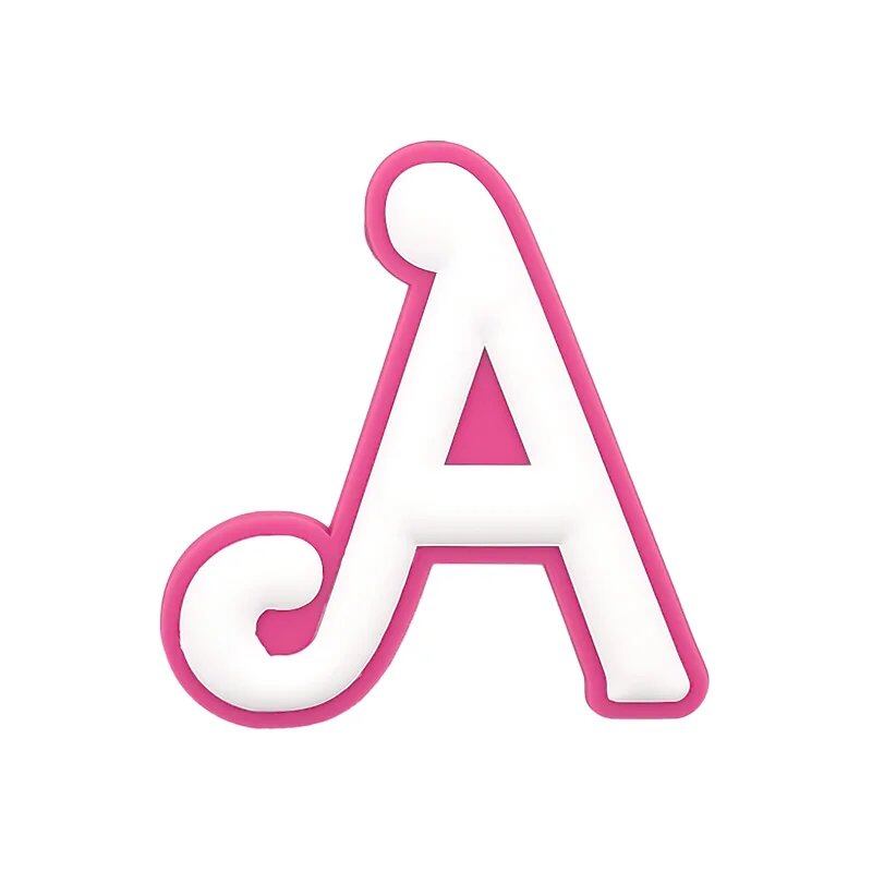 1/26 Scale PVC Pink Greek Alphabet A-Z Charm for Beach Bags, Women's Handbags, and Travel Bags (Pinky Girls) - Parallel Import