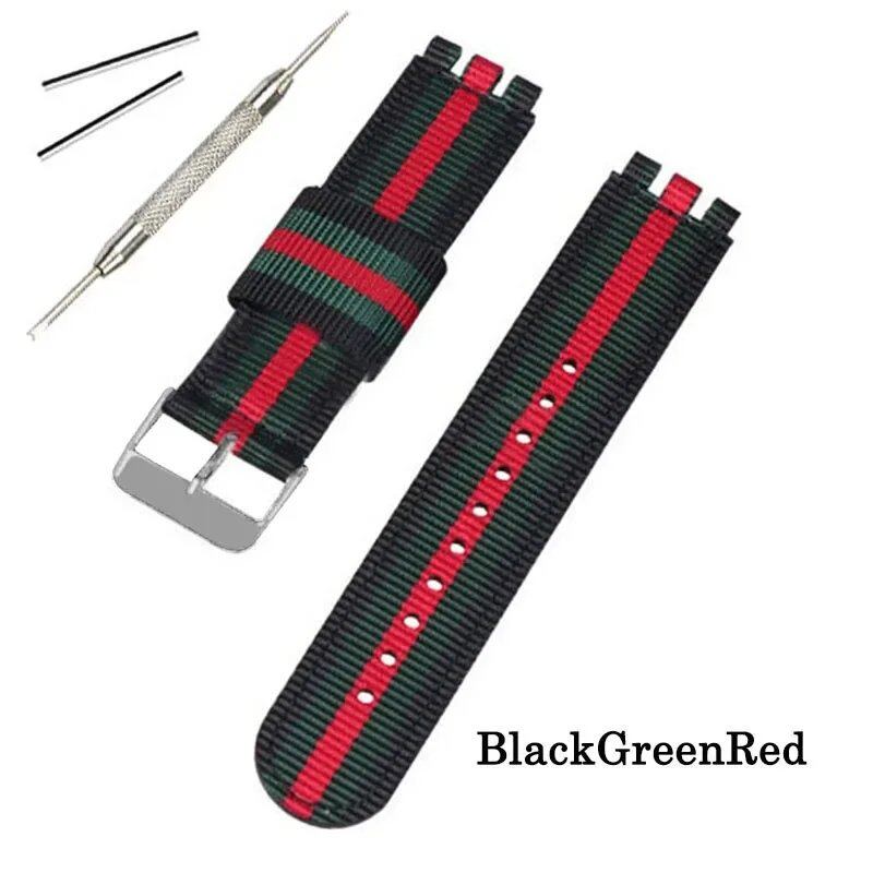 17mm, 19mm, 20mm Nylon Fabric Watch Band for Swatch, Bracelet, Wristband, Replacement Strap for Men and Women, Sports Watch Accessories, Size: mm, Parallel Import