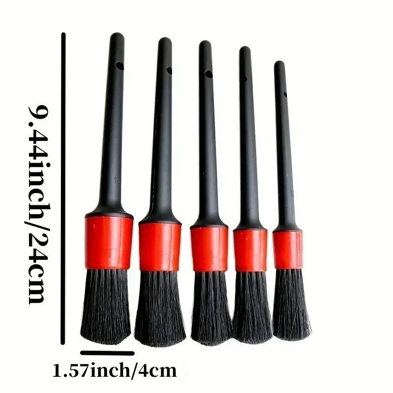 Set of 1, 2, 5, or 6 Car Wash Care Detailing Brushes for Car Wheels, Dashboards, Vents, and More. Car Cleaning Brushes. Imported.