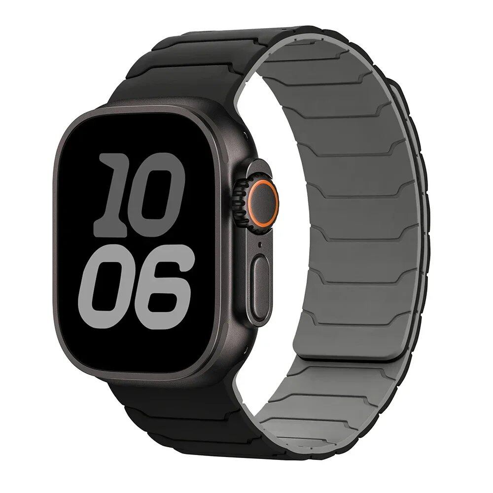 Magnetic Strap Band for Apple Watch Ultra 2, 49mm, 45mm, 44mm, 40mm, 42mm, 46mm, 41mm, 38mm, Compatible with iWatch Series 10, SE, 9, 8, 7, and 10 (Imported)