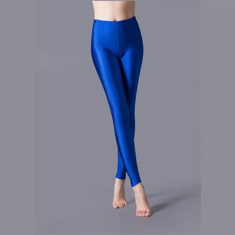 High-elastic skinny leggings, pencil pants, slimming, plus-size trousers, shiny yoga pants for women, sexy, skin-friendly, tight leggings, size: parallel import