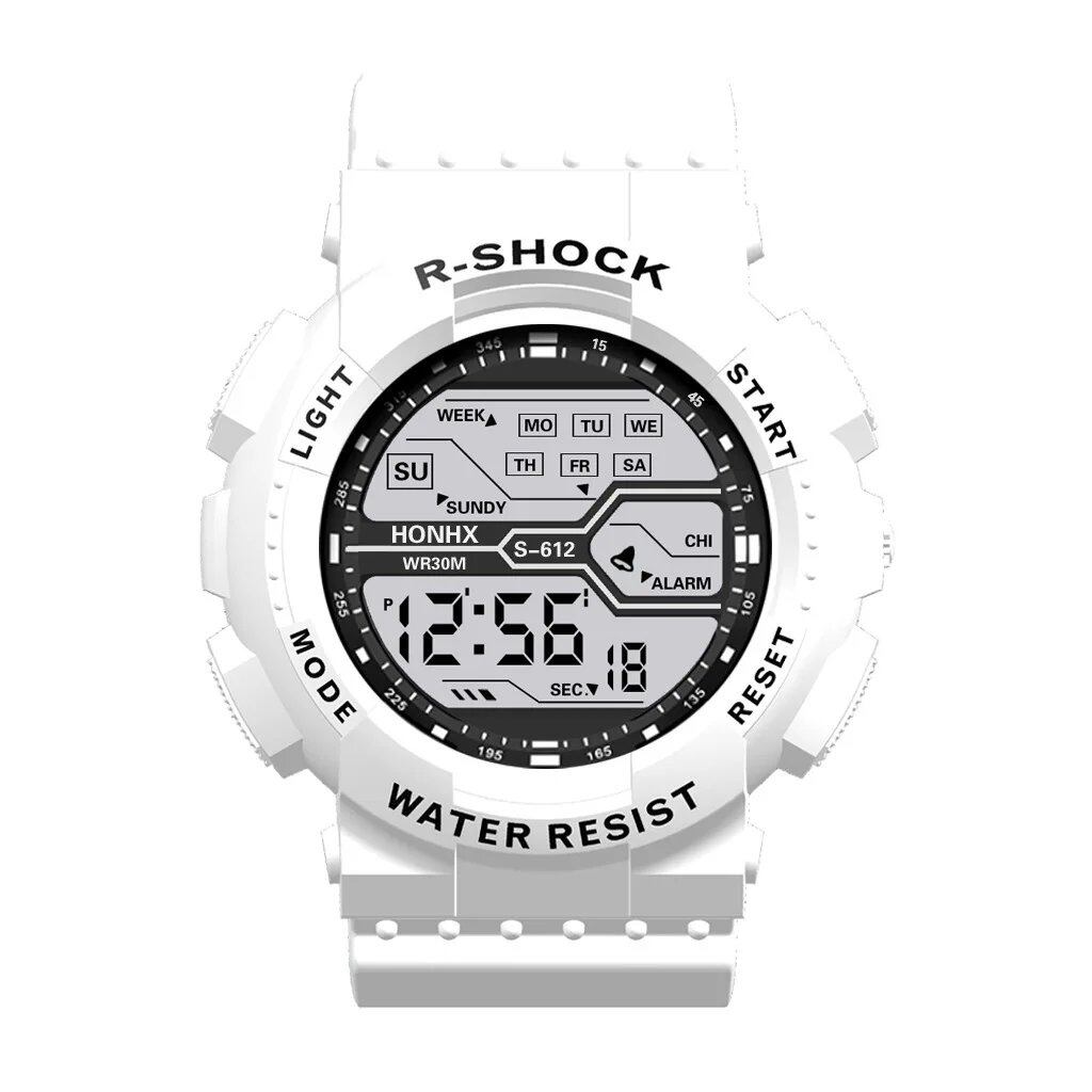 Men's Digital Electronic Sports Watch with Luminous Display, 55mm Large Dial, Trendy Multifunction Watch for Students, Outdoor Adventures, Parallel Import