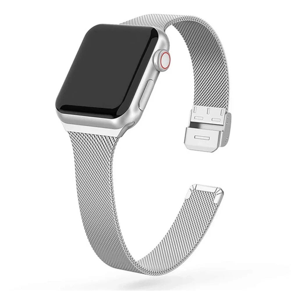 Stainless Steel Milanese Strap for Apple Watch, 40mm, 46mm, 41mm, 45mm, 49mm, Compatible with iWatch Ultra 10, 9, 8, 7, 6, SE, 5, 4, 3, 2, 1, Band Color: mm, Parallel Import