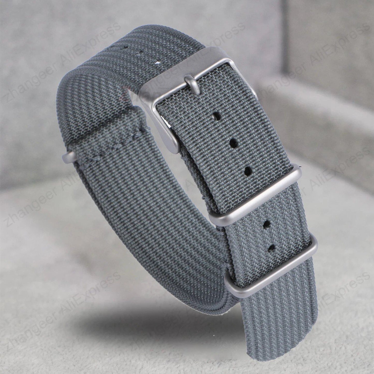 Compatible with NATO all-in-one straps, NATO fine-woven nylon canvas strap, 18mm, 19mm, 20mm, 22mm, military style, breathable and waterproof, size: Parallel import product