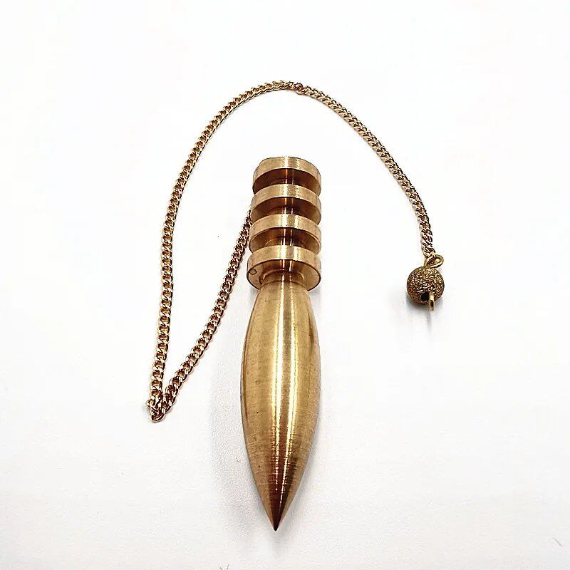 New Brass Dowsing Pendulum - Reiki Healing & Divination Pendant, Spiritual Wicca Amulet for Men, Screw-Shaped Pendulum, Radiestia, Parallel Import