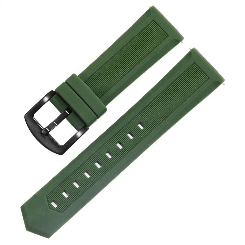 Rubber strap for Tag Heuer and Seiko watches, 18mm, 20mm, 22mm, 24mm, black, blue, orange, compatible with all brands. Watch band accessories. Band color: mm. Parallel import.
