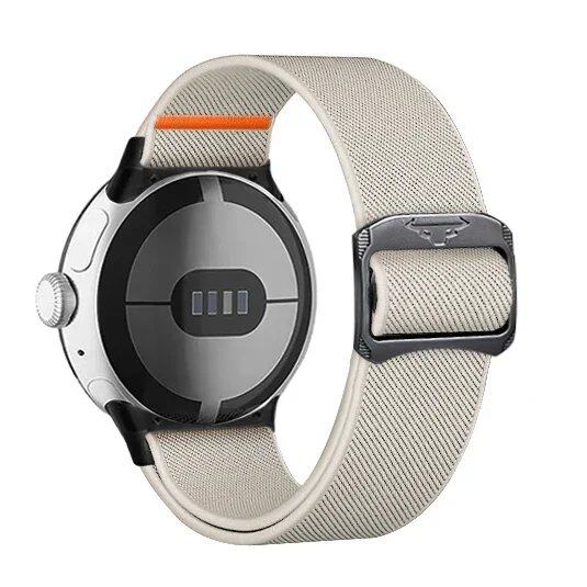 Google Pixel Watch 3/2/1 41mm用 ナイロンループストラップ - Google Pixel 41mm対応 伸縮スポーツバンド 交換用アクセサリー バンドカラー: 並行輸入品