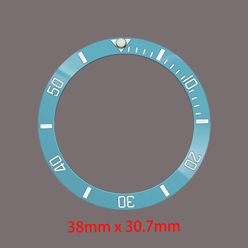 38mm×30.7mm 湾曲セラミックウォッチベゼルインサート SKX007 SKX009 SUB GMT対応 NH36 NH35 ティファニーブルー 時計リングパーツ カラー:0 並行輸入品