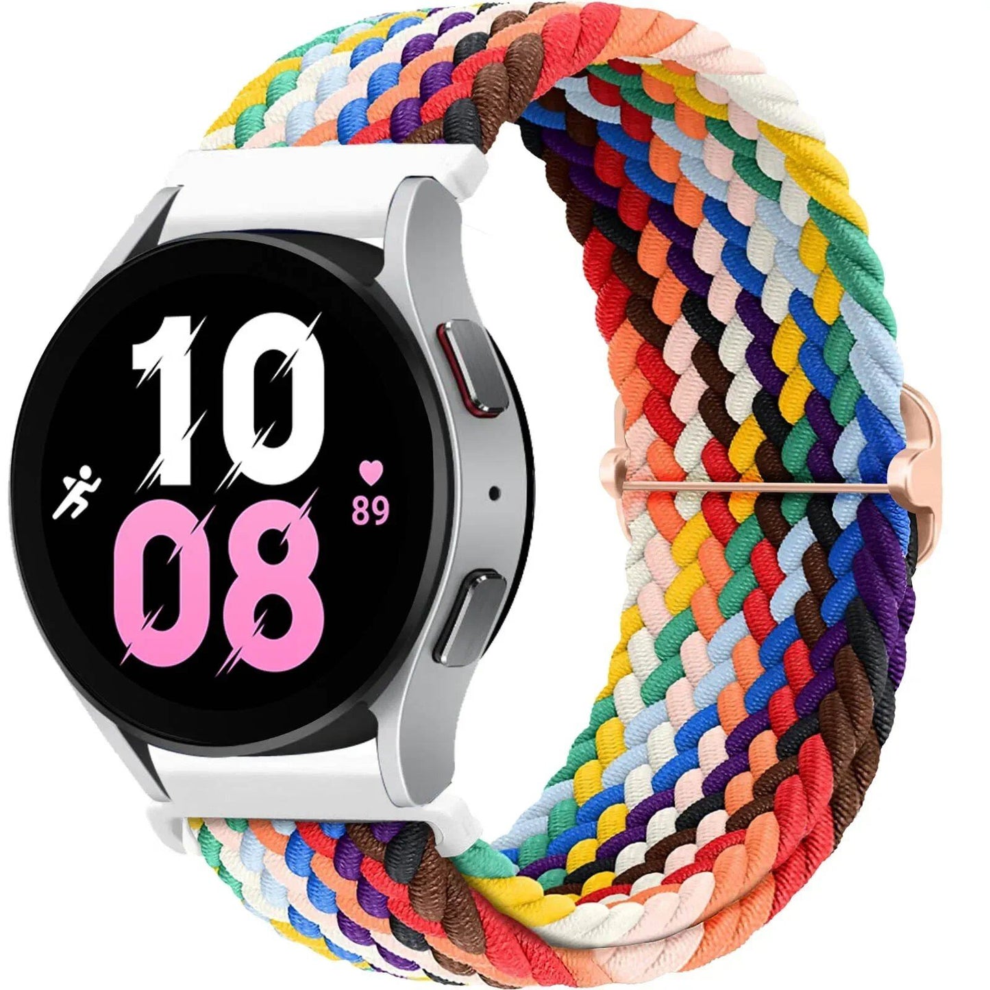 Compatible with Samsung Galaxy Watch 7, 6, 5, and 4 (40mm, 44mm, 6 Classic, 43/47mm), 20mm and 22mm nylon straps. Compatible with Huawei Watch 3 and 4 Pro, Solo Loop woven bands. Band Color: mm; Ships from: Parallel Import.