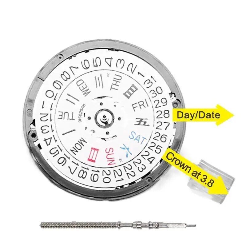 Original NH36 Movement, Crown at 3 3.8 NH36A, Date, Day, Week, Automatic, Compatible with S Watch SKX007, Color: Parallel Import
