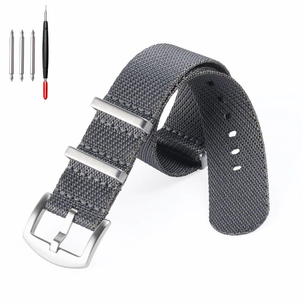 Premium Military Strap - 18/20/22mm Nylon Watch Band for Tudor and Seiko - Compatible with Rolex and Omega 007 - Men's and Women's Fabric Bracelet, Band Color: mm, Parallel Import