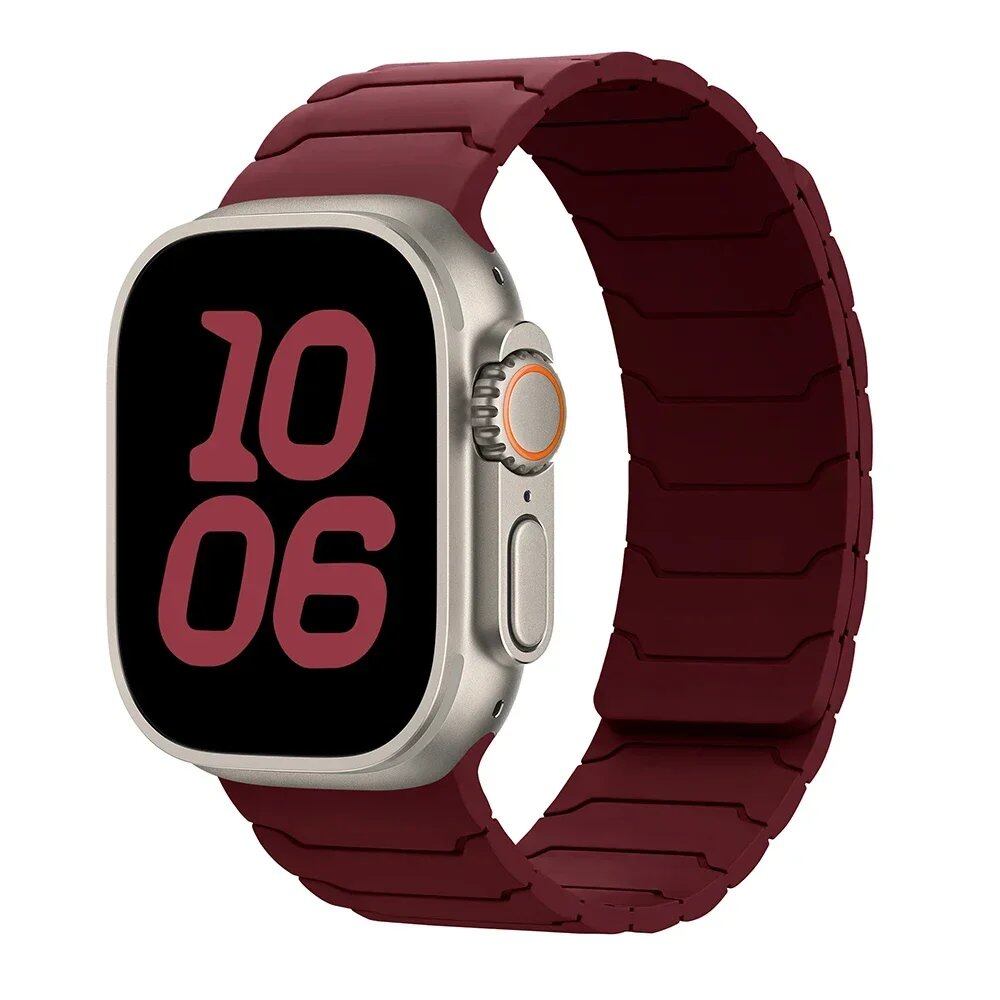 Magnetic Strap Band for Apple Watch Ultra 2, 49mm, 45mm, 44mm, 40mm, 42mm, 46mm, 41mm, 38mm, Compatible with iWatch Series 10, SE, 9, 8, 7, and 10 (Imported)