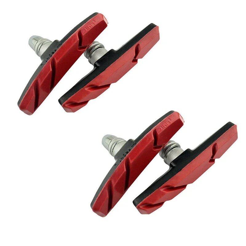 Set of 1/2/4/6/10 Silent Brake Pads for MTB and Road Bikes, Bicycle V-Brake Shoes, Durable Cycling Accessories, Color: Parallel Import