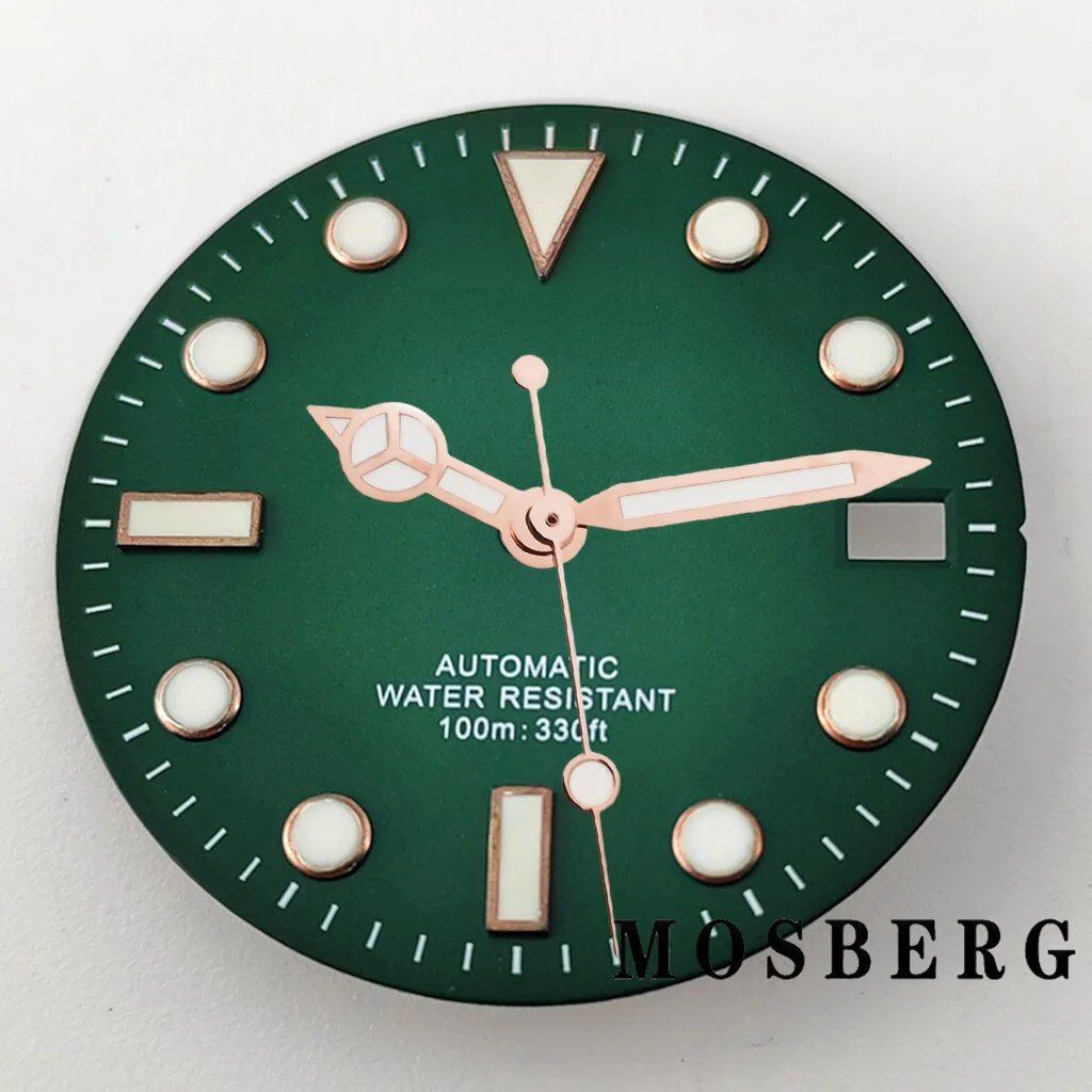 28.5mm Dial (with Luminova) Automatic Movement Replacement for NH35/NH36, Color: Hands Included, Parallel Import