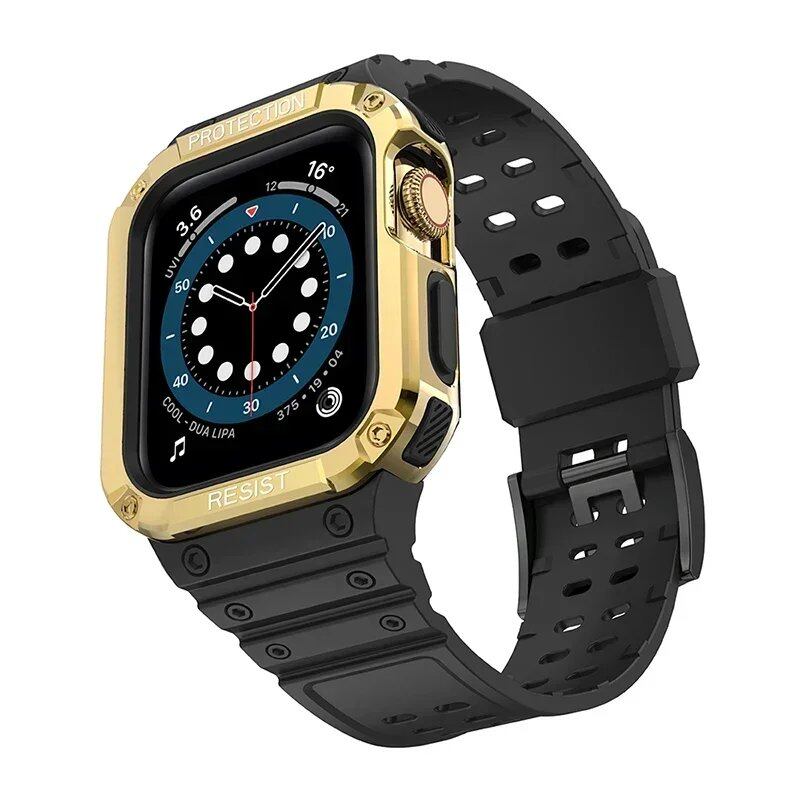 TPU Band Case for Apple Watch 45mm/49mm/44mm/41mm/40mm - Compatible with iWatch Ultra/7/8/6/5/4, Sport Strap, Wristband, Accessory, Band Color: mm, Parallel Import