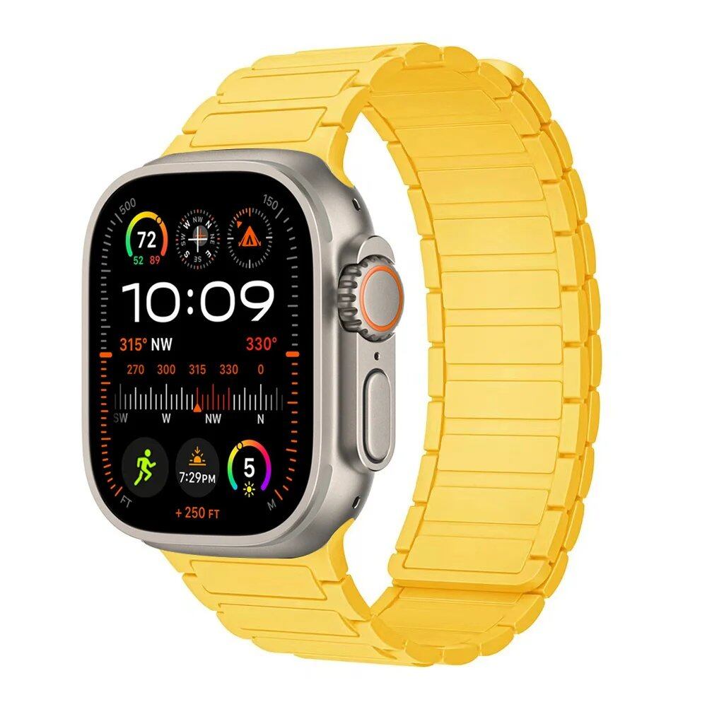 Magnetic Strap for Apple Watch, Silicone Wristband, 45mm, 44mm, 40mm, 46mm, 41mm, 42mm, 38mm, Compatible with iWatch Series 8/7/6/SE/9/10/Ultra 2/49mm, Band Color: mm; Parallel Import