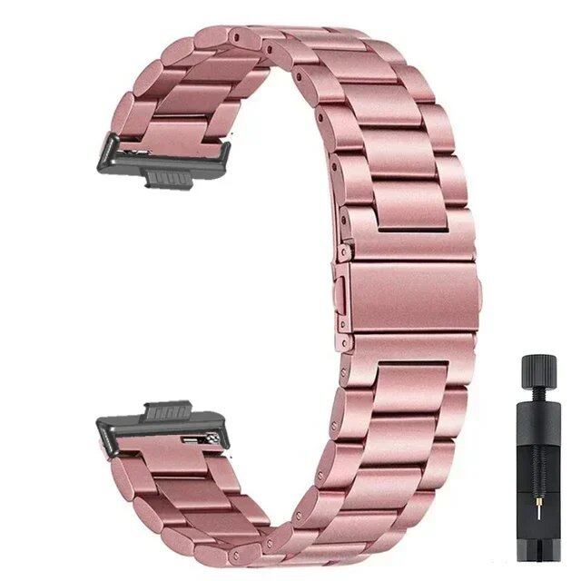 Stainless Steel Metal Band Replacement Strap for Huawei Watch Fit 3/Fit 2, Band Color: Parallel Import