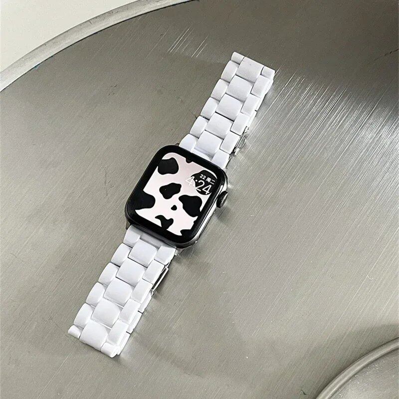 アップルウォッチ 41 45 44 40 49mm用 ニューレインボーカラー レジンストラップ - マカロン風 ガールズ ウォッチバンド iWatch 9 8 7 6 5 4 3対応 バンドアクセサリー バンドカラー:mm 並行輸入品