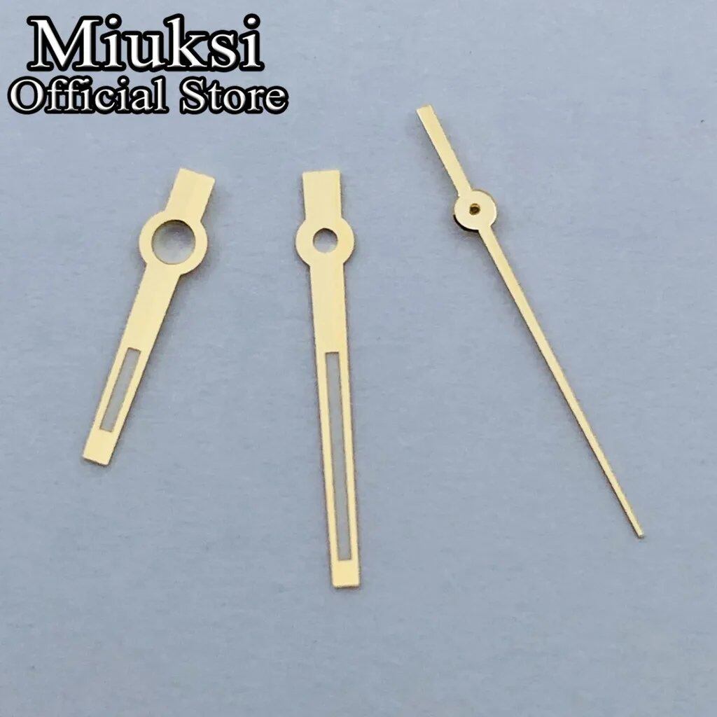 Miukushi Silver, Rose Gold, Blue, Black, Red Watch Hands with Green Luminous Hands, Compatible with NH35, NH36, ETA2824, 2836, PT5000, and Miyota 8215 Movements, Parallel Import