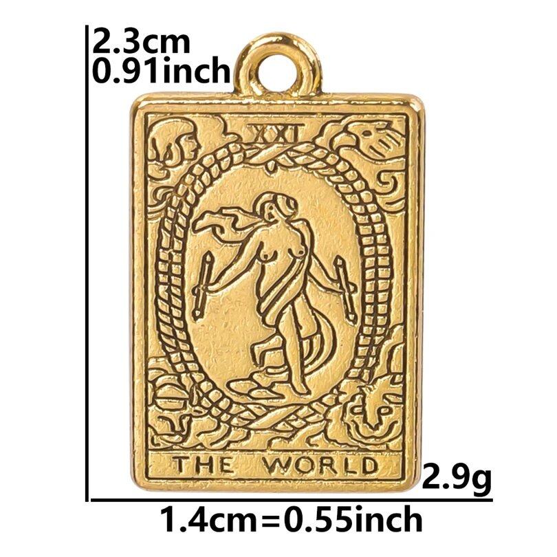 10個セット メッキタロットアクセサリーパーツ DIY用 ジュエリーメイキング材料 ネックレス・イヤリング用チャーム 合金ペンダント まとめ売り 並行輸入品