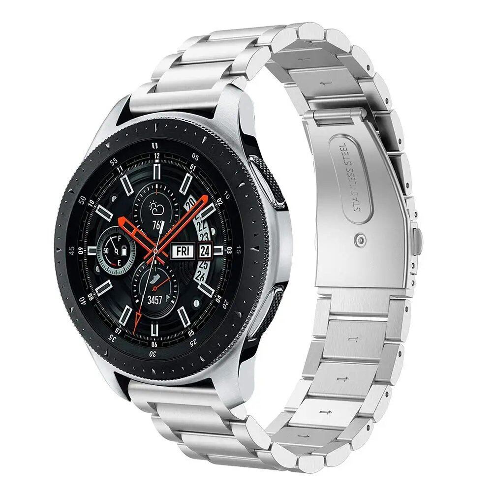 22mm/20mm Metal Strap for Samsung Galaxy Watch 3/4/5, Gear S3, Amazfit, Stainless Steel Chain Strap, Compatible with Huawei Watch 4 GT2/3 Pro, Band Color: Parallel Import
